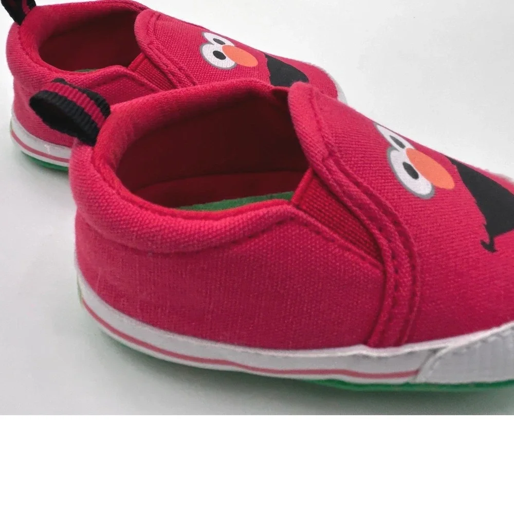 Sesame Street Elmo Infant Shoes Size 2 Red Slip On Sneakers Baby NWOT Kidcore